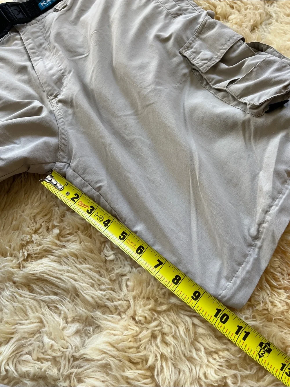Kavu Men's Light Tan Cargo Shorts with Belt